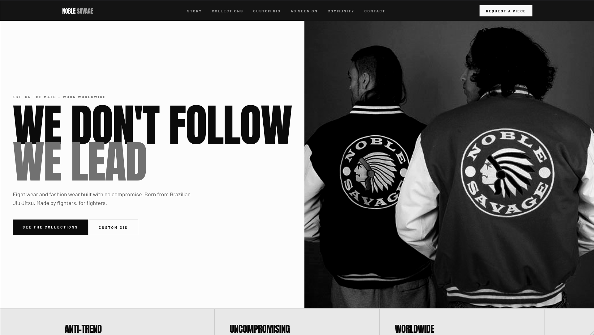 Noble Savage — Service: Branding & Website Development commissioned by Verum Studios